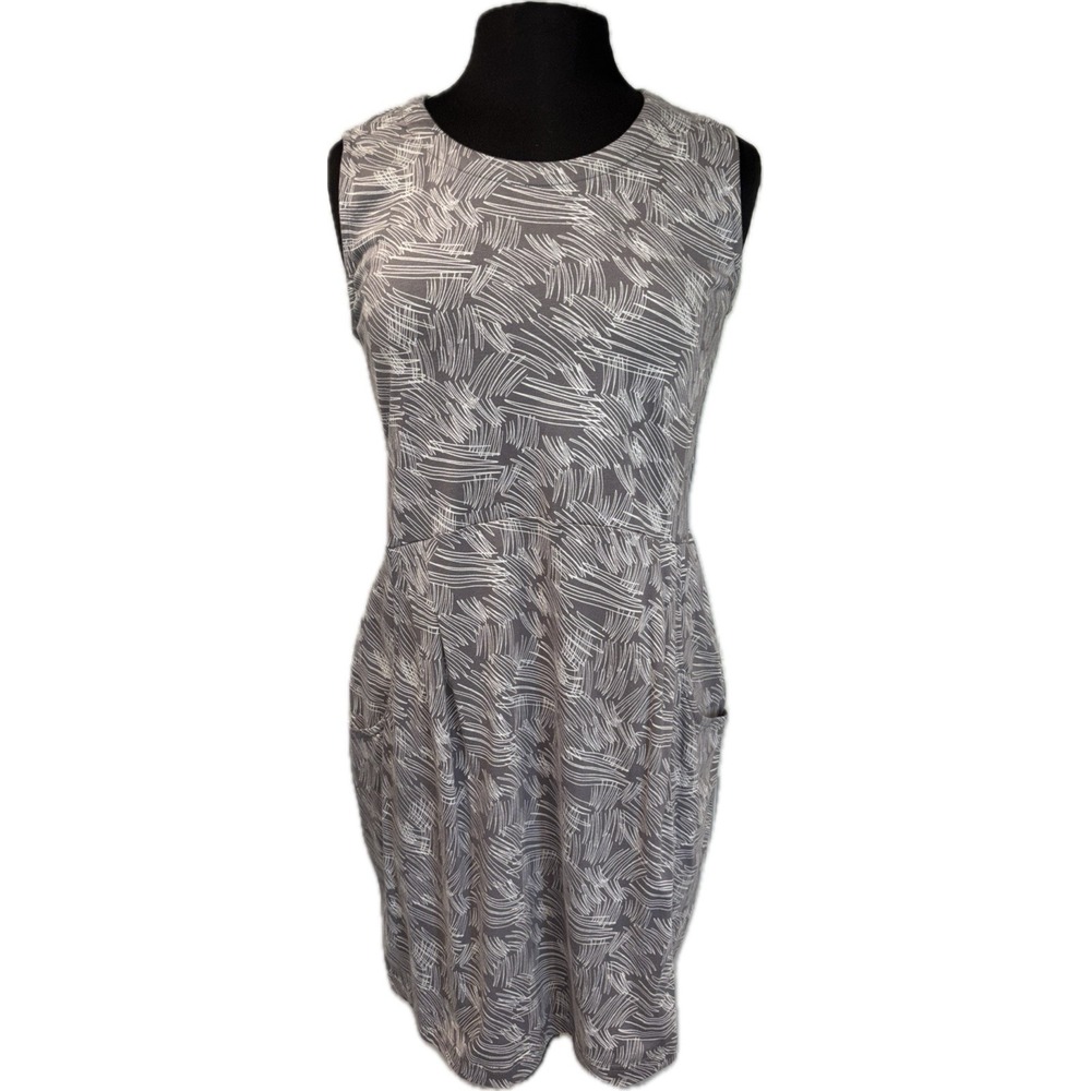 NEW Komil Athleisure Dress‎ Women's Size S Taupe Sleeveless Pockets Cotton NWT